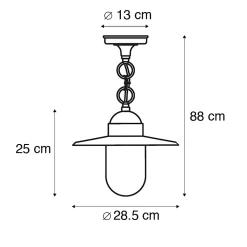 Suspension d'extérieur intelligente anthracite IP44 avec Wifi ST64 - Kansas Graphite