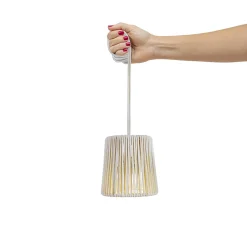 Suspension d'extérieur LED intégrée rechargeable Conta mini blanc Ø15cm IP54 E27 900lm 3W Newgarden