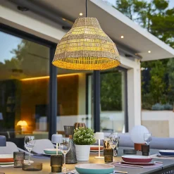 Suspension d'extérieur MERIDA Beige Corde H34cm