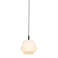 Suspension d'extérieur moderne noire avec abat-jour blanc 33 cm IP44 - Robbert