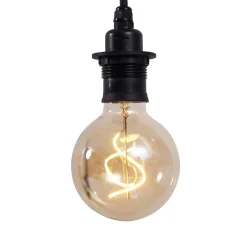 Suspension d'extérieur noire 3 lumières IP44 - Cava