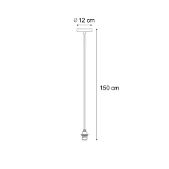 Suspension d'extérieur noire IP44 - Cava