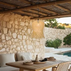 Suspension d'extérieur orientale en bambou IP44 - Carlos