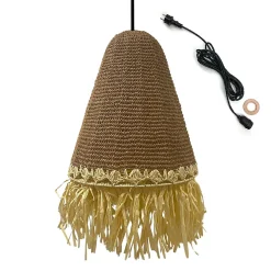 Suspension d'extérieur PALOMA Beige Herbe marine D40 cm
