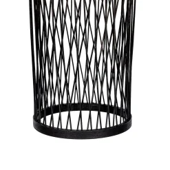 Suspension d'extérieur rustique en rotin noir 25 cm - Calamus