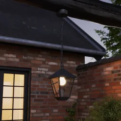 Suspension Docker E27 IP44 GoodHome noir