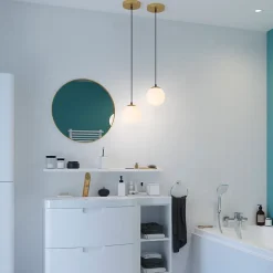 Suspension Dorres E14 40W IP44 Ø16cm GoodHome or