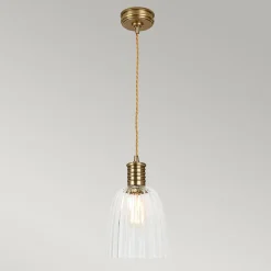 Suspension Douille 1 lumière - Laiton vieilli