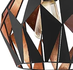 Suspension Dunalux Prinia Ø31 cm noir et or