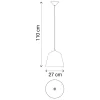 Suspension E27 IP20 plastique blanc L.80cm