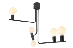 Suspension E27 métal noir mat L.60 x l.79 x H.60 cm GoodHome Darrah