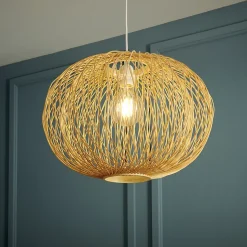 Suspension en bambou Albarella E27 42W Ø45,5 x L.45,5 x H. 135 cm Goodhome