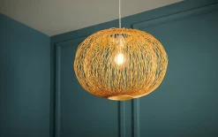 Suspension en bambou Albarella E27 42W Ø45,5 x L.45,5 x H. 135 cm Goodhome