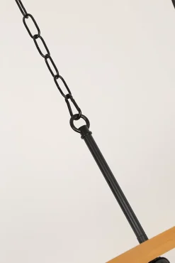 Suspension en Bois et Métal 5 Lumières de Style Vintage PANDORA - 5xE27 pour Salle à Manger et Cuisine.