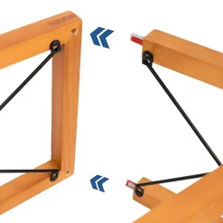 Suspension en Bois et Métal 5 Lumières de Style Vintage PANDORA - 5xE27 pour Salle à Manger et Cuisine.