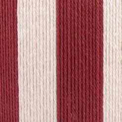 Suspension en corde de coton rayée E27 40W blanc et rouge Ø38 cm Jumell Moyo