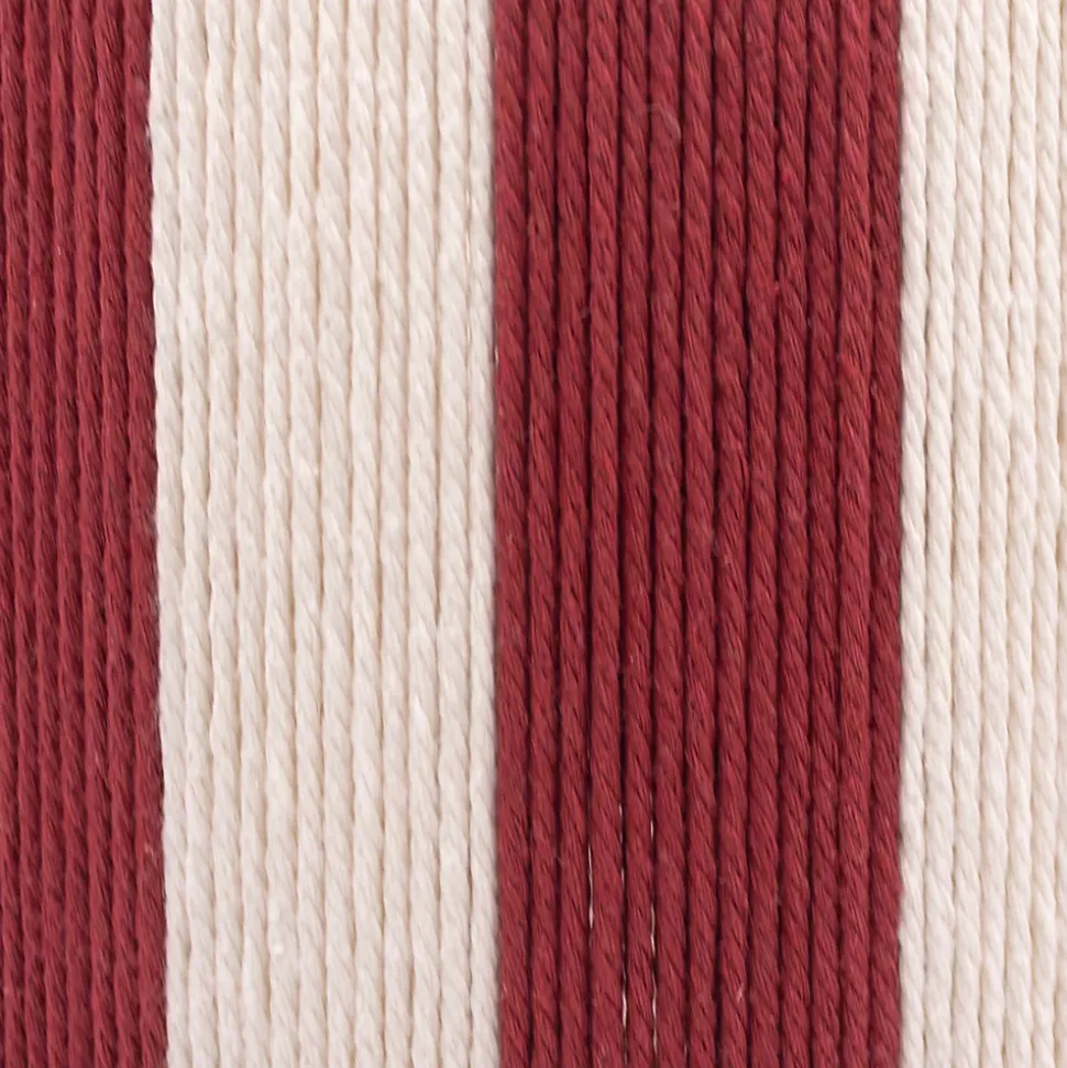 Suspension en corde de coton rayée E27 40W blanc et rouge Ø38 cm Jumell Moyo