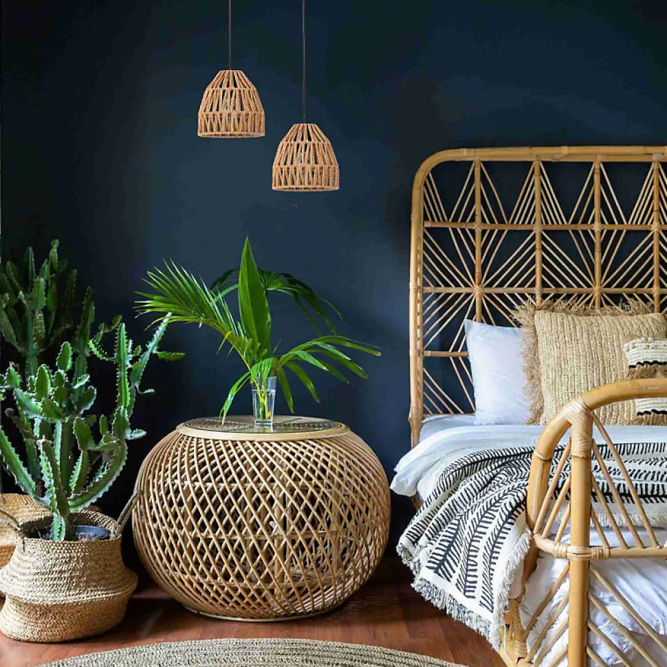 Suspension en Corde de Papier Tressé 'NARA' Abat-jour de 17 cm de Diamètre, Douille E27