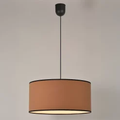 Suspension en coton E27 15W mocha Ø38cm Corep