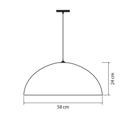 Suspension en jacinthe d'eau E27 40W Ø58cm beige Lussiol, Paula