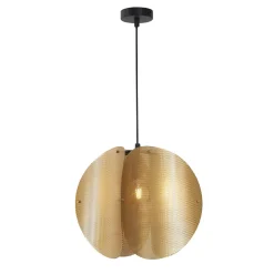 Suspension en métal E27 60W doré Ø38cm, Jumell Jafi