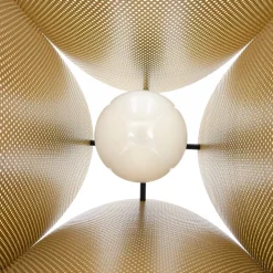 Suspension en métal E27 60W doré Ø38cm, Jumell Jafi