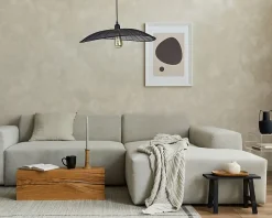 Suspension en métal grillage noir E27 40W Ø50 cm, Seynave Joaquim