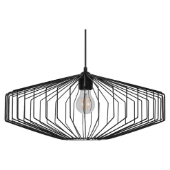 Suspension en métal noir E27 25W Ø48cm GoodHome Ouzel