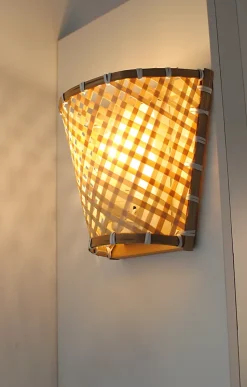 Suspension en Osier et Bambou avec Câble et Interrupteur Idéale pour Salle à Manger et Cuisine