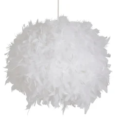 Suspension en plumes E27 15W blanc Ø40cm Corep, Kokot