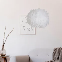 Suspension en plumes E27 15W blanc Ø40cm Corep, Kokot