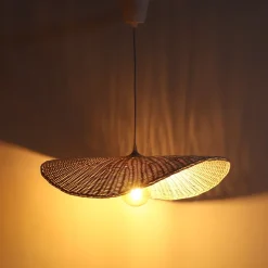 Suspension en rotin Padang E27 IP20 Lussiol ⌀58cm