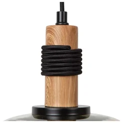 Suspension en verre 1 lampe ambré Ø22cm E27 40W Lucide, Ilona