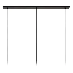 Suspension en verre 3 lampes E27 180 W or mat L.126 x l.30 x H.169 cm Lucide Singala