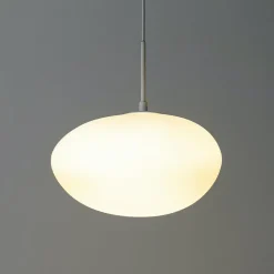 Suspension en verre blanc opalin - Veglia