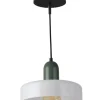 Suspension en verre E27 40W Ø25cm bicolore vert Seynave, Skyde