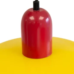 Suspension en verre et métal jaune et rouge Ø25 cm E27 25 W Jumell Yori