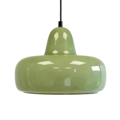 Suspension en verre et métal vert Ø26 cm E27 25 W Jumell Boli