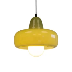 Suspension en verre et métal vert Ø26 cm E27 25 W Jumell Boli