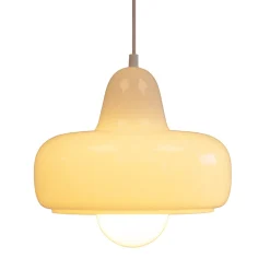 Suspension en verre et métal blanc Ø26 cm E27 25 W Jumell Boli