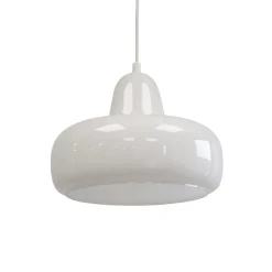Suspension en verre et métal blanc Ø26 cm E27 25 W Jumell Boli