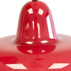Suspension en verre et métal rouge Ø26 cm E27 25 W Jumell Boli
