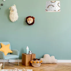 Suspension enfant tissu arc-en-ciel E27 40W multicouleurs Ø28cm Seynave