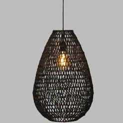 Suspension "Etel" Métal & Papier diamètre 38 cm Atmosphera - Noir