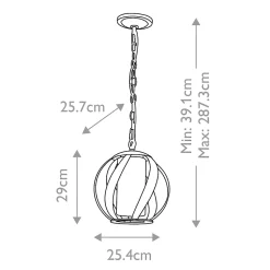 Suspension extérieur Blacksmith 1 lumière