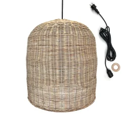 Suspension extérieur GIACOMO Beige Rotin D40CM
