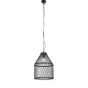 Suspension extérieure rustique en rotin noir 40x55 cm - Calamus