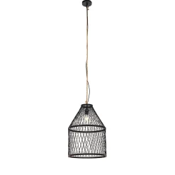 Suspension extérieure rustique en rotin noir 40x55 cm - Calamus