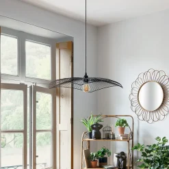 Suspension filaire Cuzco noire - métal D58 cm - Atmosphera