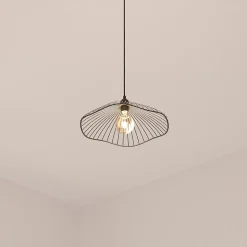 Suspension filaire Galt noire - métal D34 cm - Atmosphera